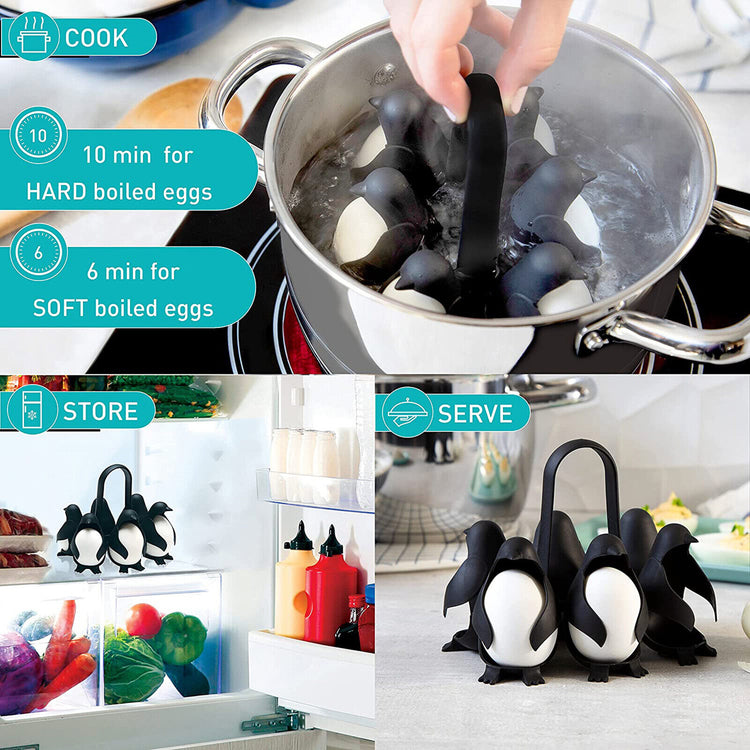 Penguin Shaped Egg Holder for Cooking