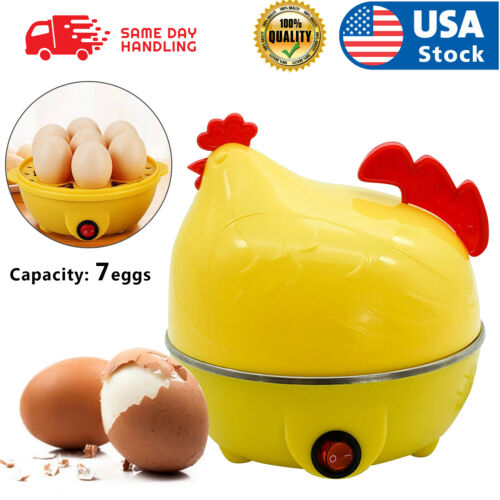 Electric Egg Cooker 7 Egg Steamer Non Stick Hard Boiled Auto-Off