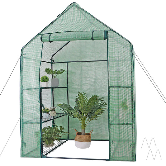 Portable 6 Shelves Walk In Greenhouse Outdoor 3 Tier Green House